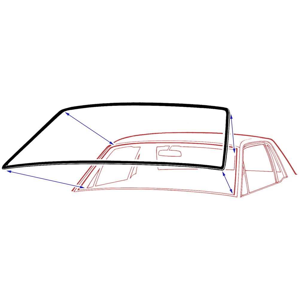 1000x1000 Mustang Windshield Weatherstrip Cj Pony Parts