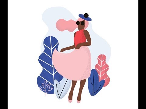 480x360 Windy Day Flat Design Illustration Illustrator Photoshop