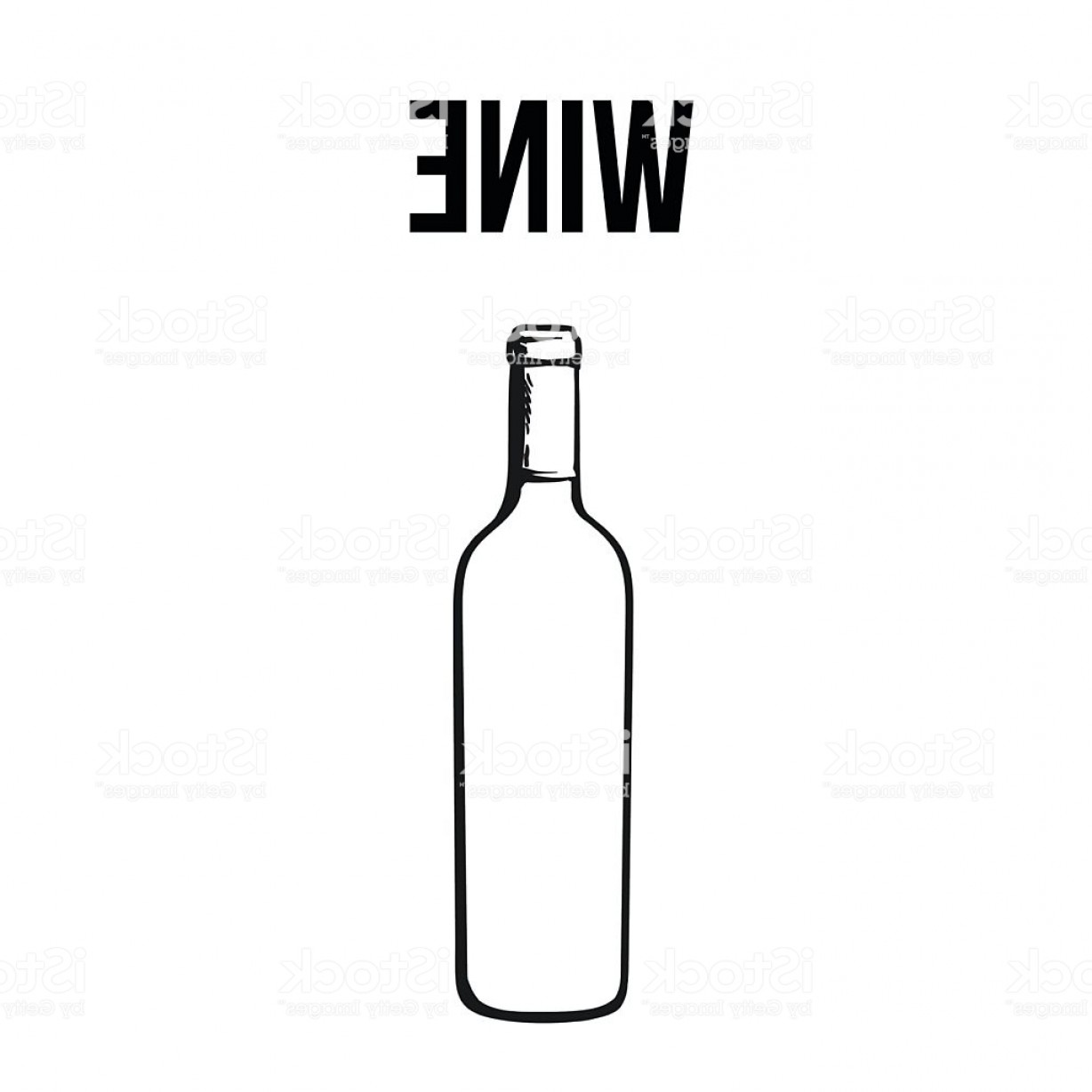 1228x1228 Red Wine Bottle Isolated Sketch Style Vector Illustration Gm
