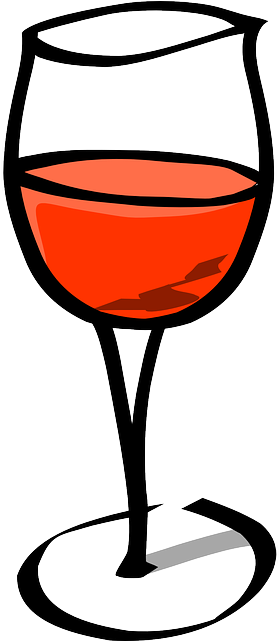 279x641 Download Red, Glass, Wine, Juice, Drawing, Cup, Bottle, Cartoon