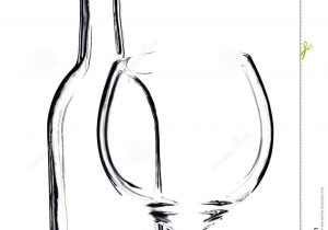300x210 Abstract Wine Bottle Drawing Wine Glass Vector