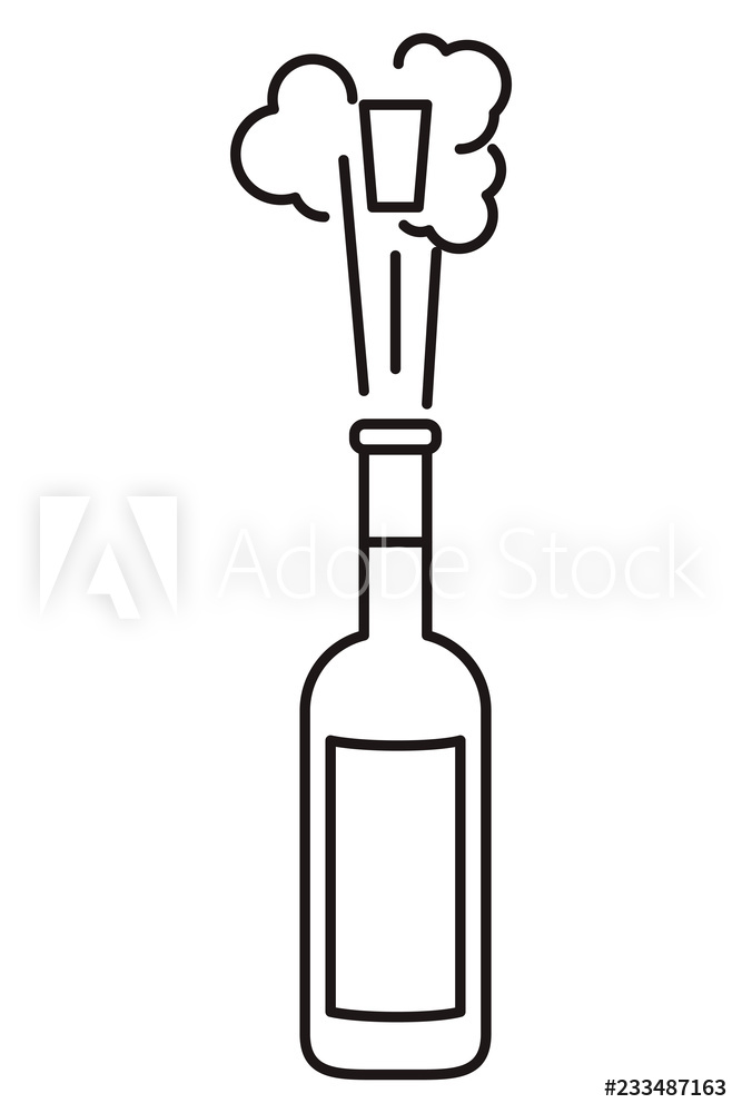 667x1000 Photo Art Print Sparkling Wine Bottle Isolated Icon Europosters