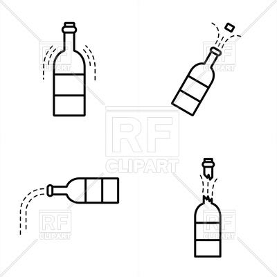 400x400 Wine Icon In Line Style Vector Image Of Food And Beverages