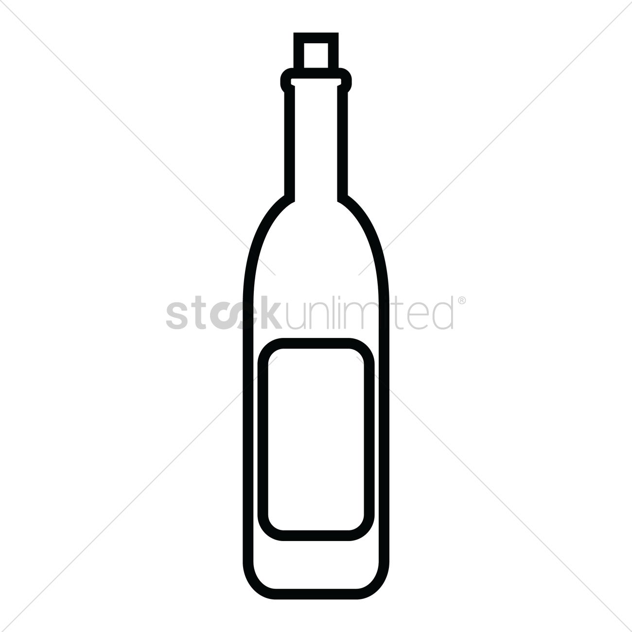 1300x1300 Wine Bottle Vector Image