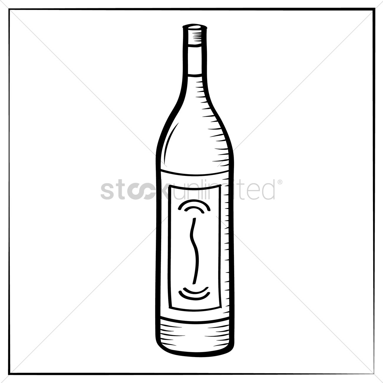1300x1300 Wine Bottle Vector Image