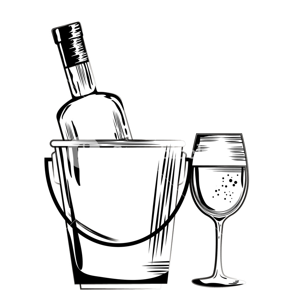 917x1000 Red Wine Bottle And Cup Label Vector Illustration Design Royalty