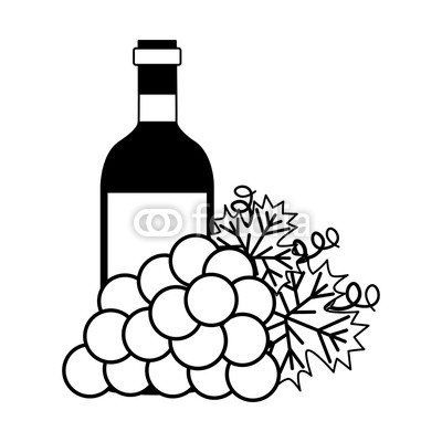 400x400 Wine Bottle Bunch Fresh Grapes Buy Photos Ap Images Detailview