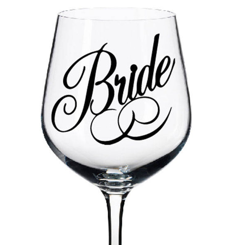 794x794 Bride Wine Glass Decal Yeti Monogram Color Choices Etsy