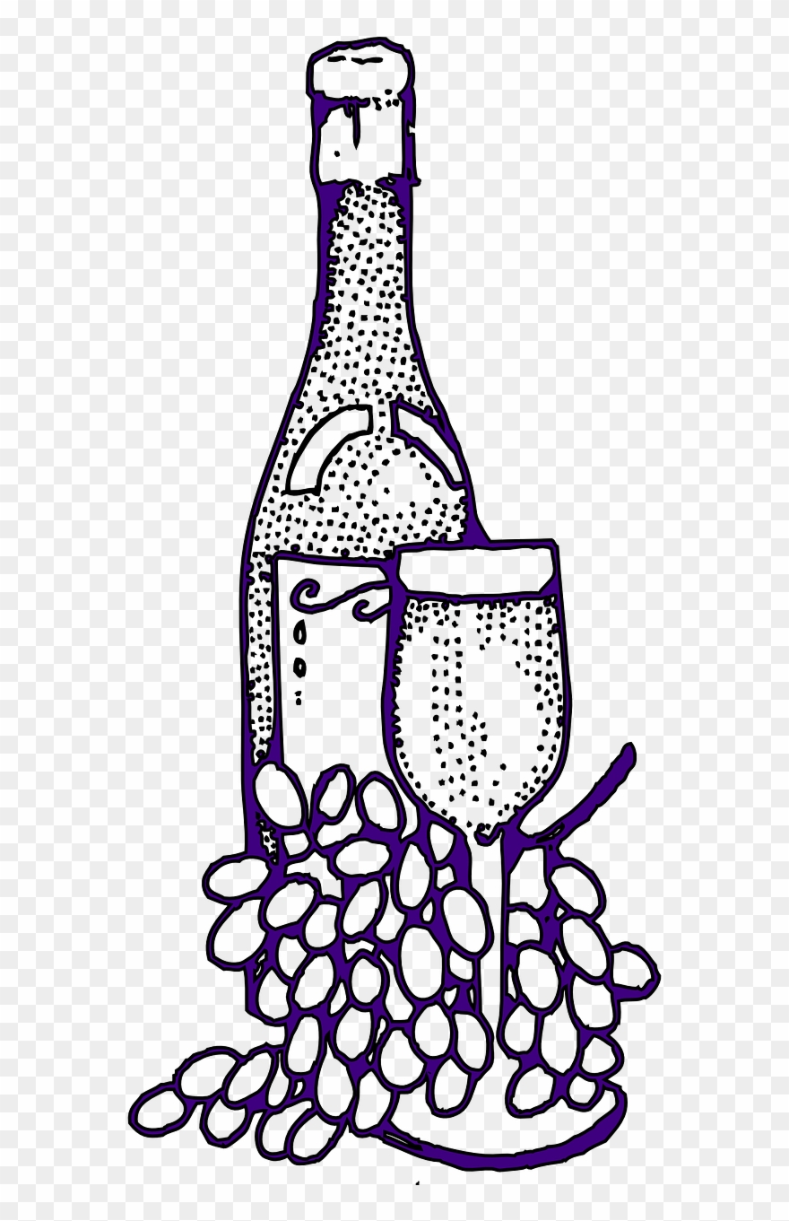 880x1361 Wine Grapes Glass Bottle Png Image