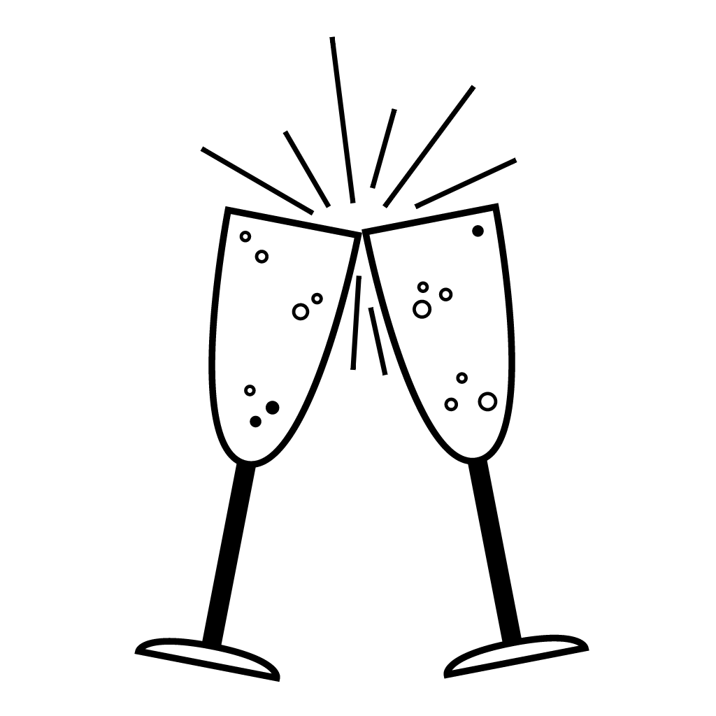 1024x1024 Champagne Drawing Free Download On Unixtitan