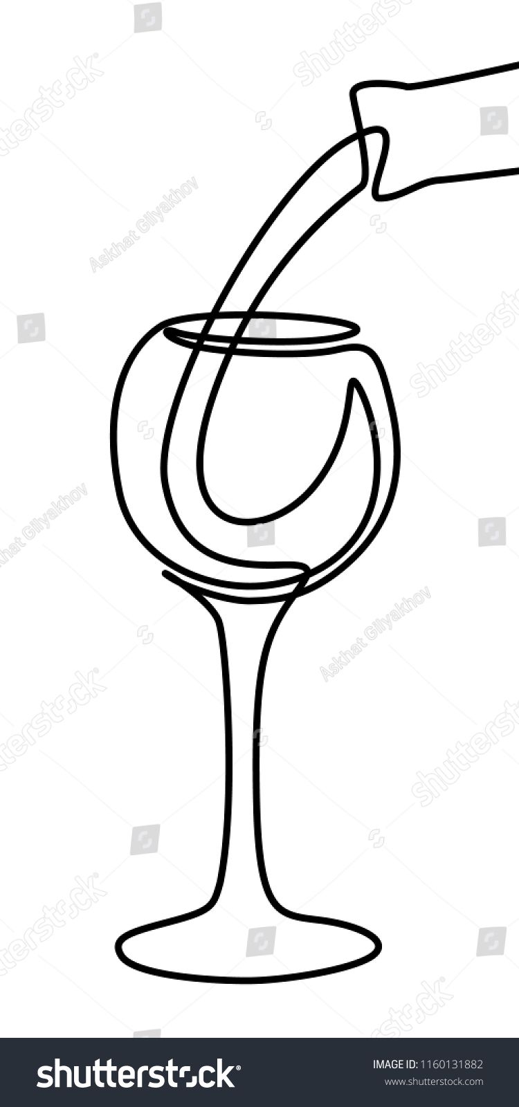 750x1600 The Liquid Is Poured Into A Glass From Bottle Continuous Line