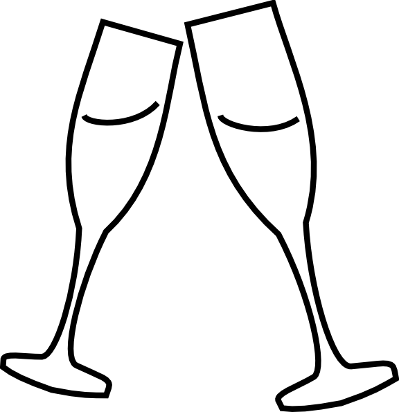 576x595 Wine Glass Drawing Template