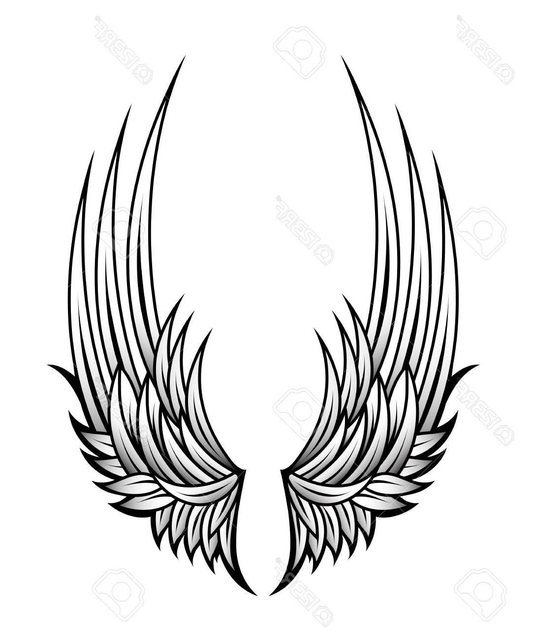 1083x1300 Best Angel Wing Tattoo Stencils Vector Drawing Vector Images Design