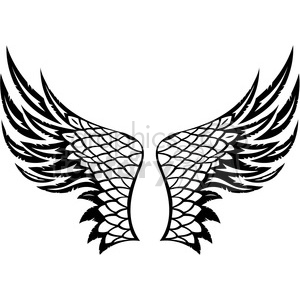 300x300 Wing Set Tattoo Design Clipart Royalty Free Clipart