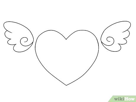 460x345 Drawing Of Hearts With Wings Download