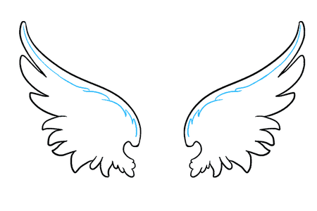 450x300 Observation Drawing Angel Wing Transparent Png Clipart Free