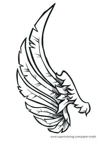 339x480 Printable Angel Wings Template To Print Drawing