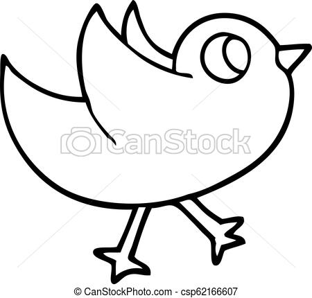 450x430 Line Drawing Cartoon Bird Flapping Wings