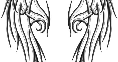 471x250 Angel Wings Line Art Drawing And Devil Tattoo Ideas Png