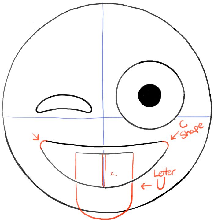 700x723 How To Draw Emojis Winking With Tongue Out Face Drawing Tutorial