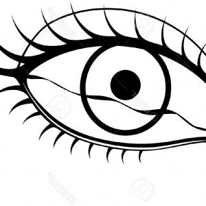 300x300 Stock Illustration Black White Abstract Pattern Open Winking Eyes