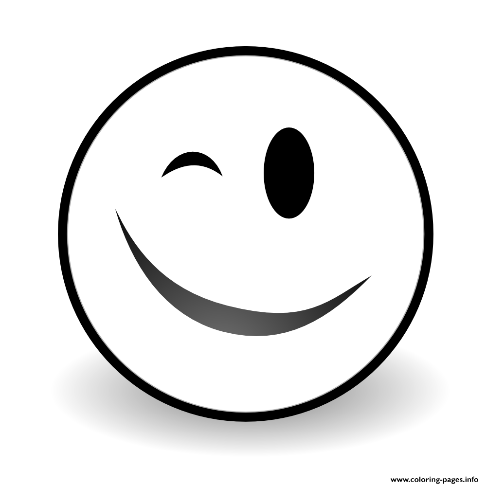 999x999 print winky face emoji coloring pages printables emoji