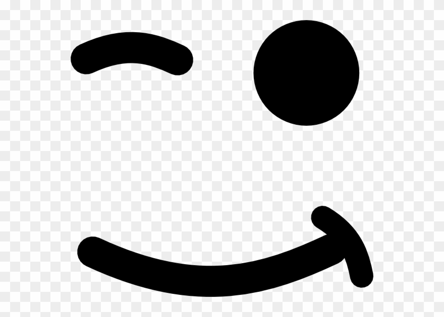 880x630 Wink Face Clip Art
