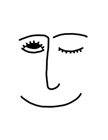 425x550 winky face pillow posters