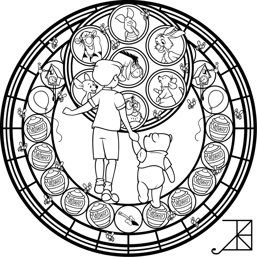 894x894 Sg Winnie The Pooh Line Art