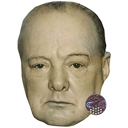 425x425 Winston Churchill Celebrity Mask, Card Face And Fancy Dress Mask
