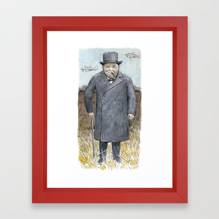 700x700 Winston Churchill Framed Art Print