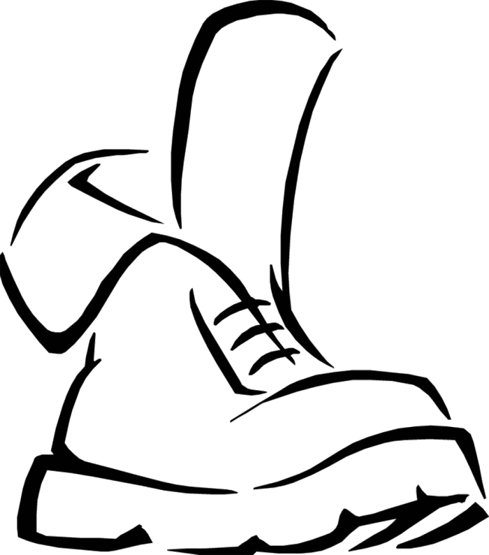 700x794 Hiking Boots Coloring Pages