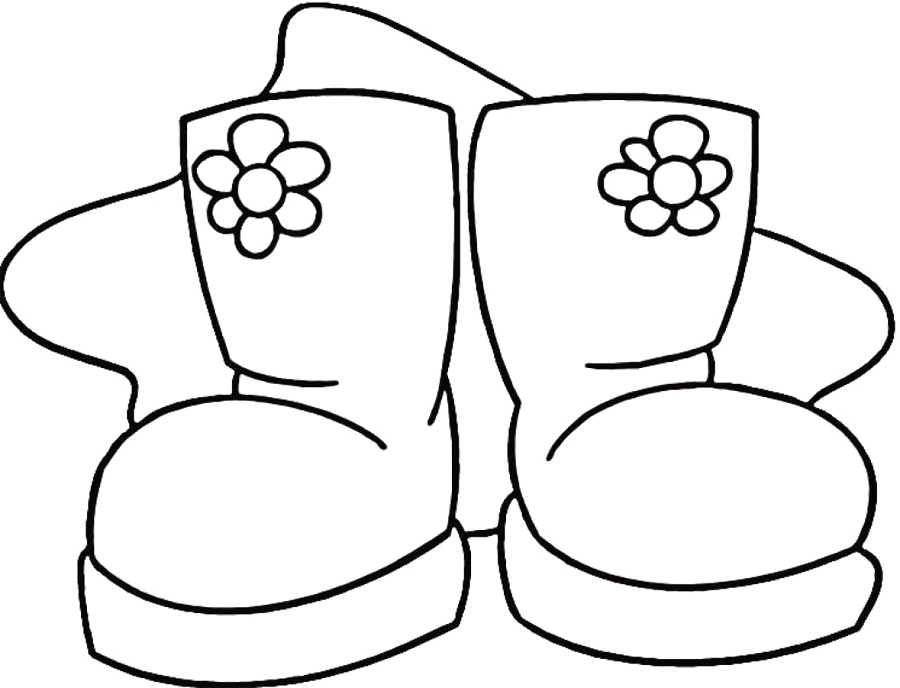 900x688 Snow Boots Coloring Pages