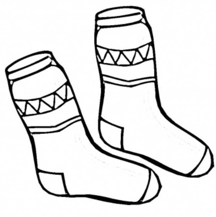 698x700 Pair Of Socks Coloring