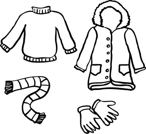 500x459 Winter Clothes Coloring Pages Coloring Pages For Kids Winter