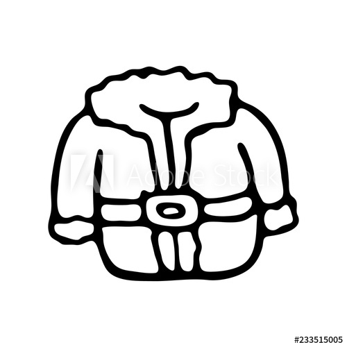 500x500 Hand Drawn Santa Claus Christmas Coat Or Jacket Doodle Sketch