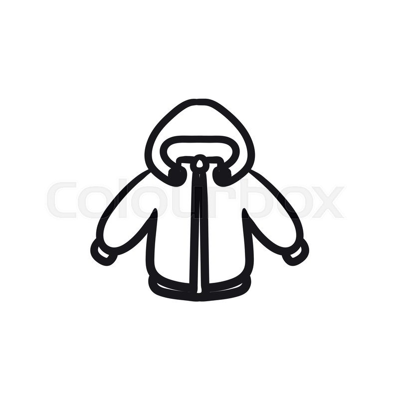 800x800 Winter Jacket Vector Sketch Icon Stock Vector Colourbox