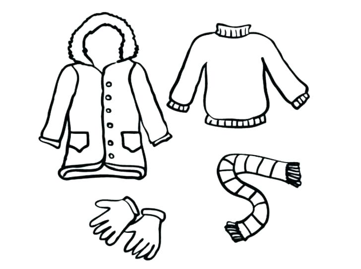 728x543 Winter Clothes Coloring