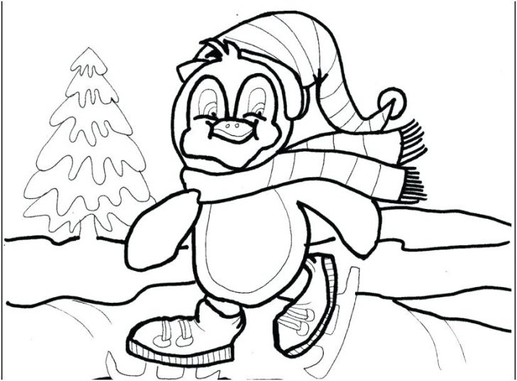 728x536 Coloring Pages For Kids Winter Theme