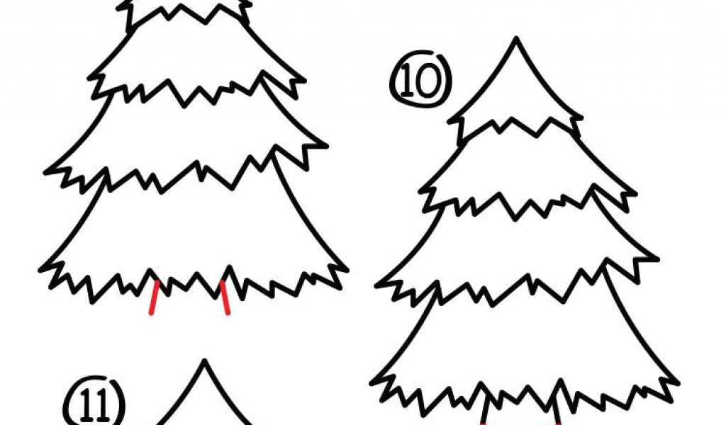 1024x600 Drawing Xmas Decorations How To Draw A Christmas Tree Art For Kids