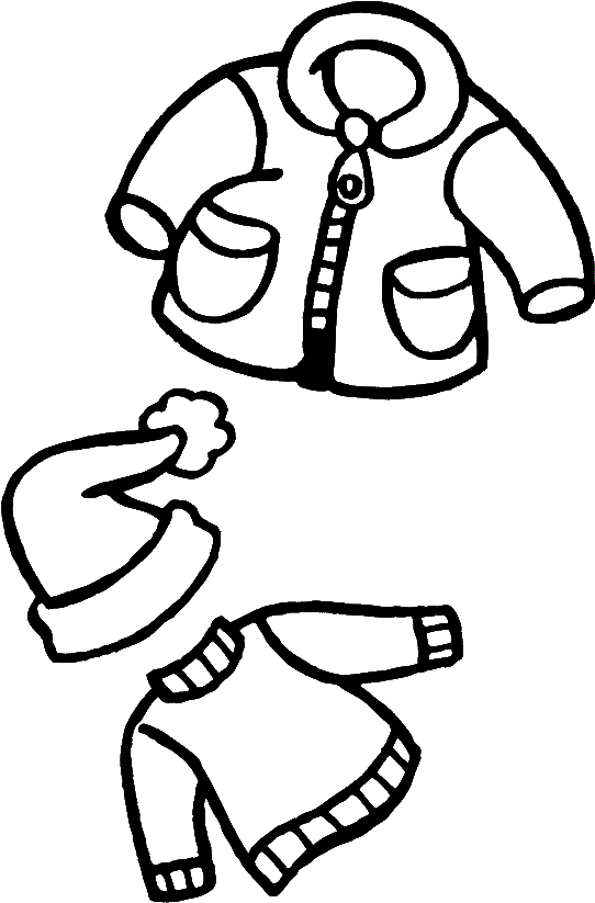 542x823 Warm Clothes Winter Coloring For Kids