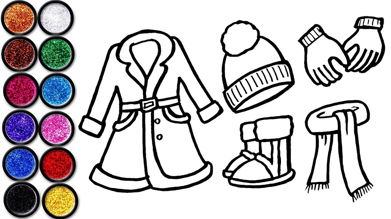 1280x720 Winter Dress Coloring And Drawing For Kids, Toddlers Learn