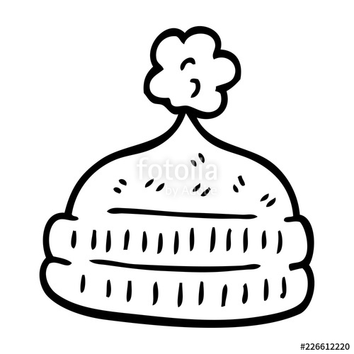500x500 Line Drawing Cartoon Winter Hats Stock Image And Royalty Free