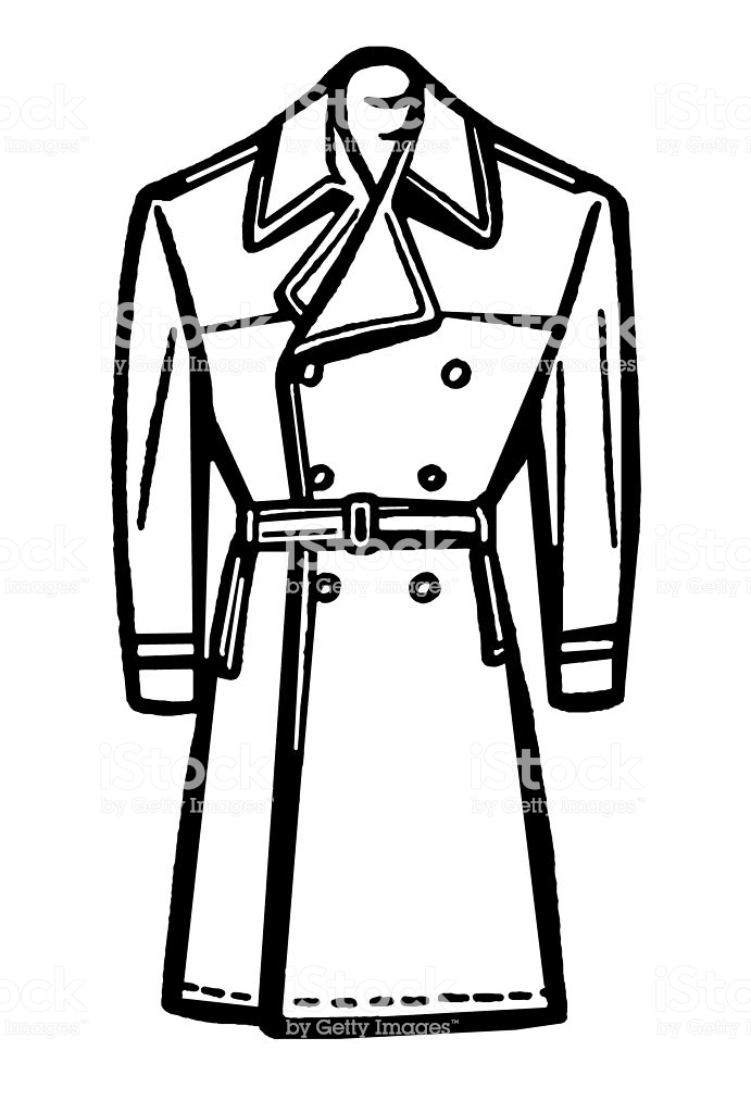 691x1024 Winter Coat Clipart Black And White