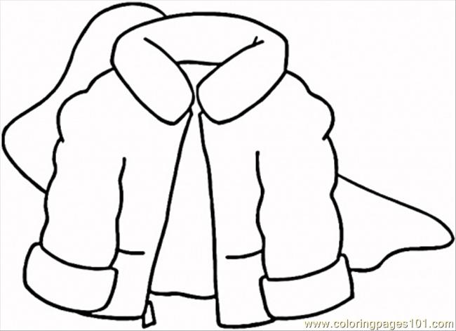 650x471 Winter Coat Coloring Page