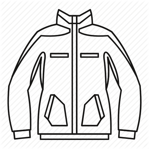 512x512 Cloth, Fashion, Jacket, Line, Men, Outline, Winter Icon