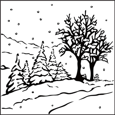400x400 Winter Landscape Nellie Snellen Embossing Folder
