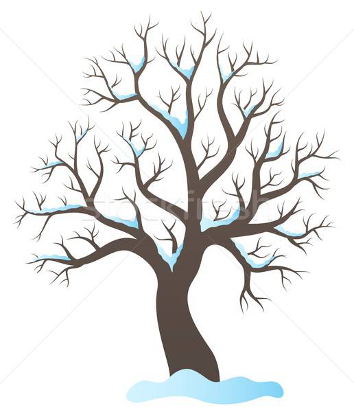 516x600 Winter Tree Topic Image Vector Illustration Klara Viskova