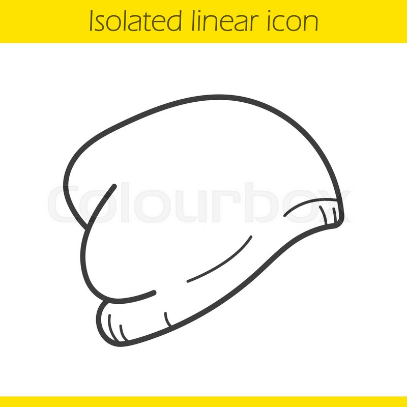 800x800 Winter Hat Linear Icon Thin Line Stock Vector Colourbox