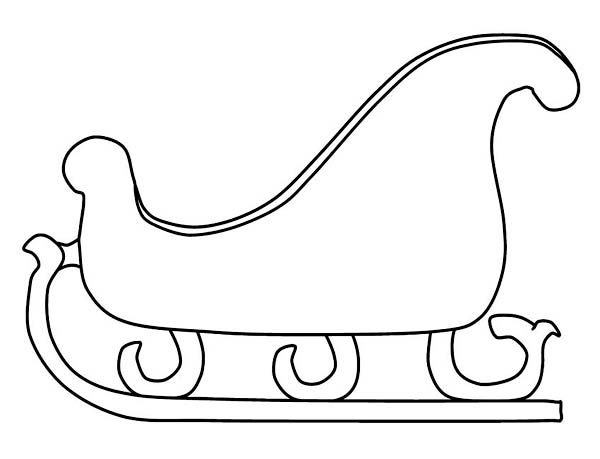 600x459 Fancy Santas Sleigh For Winter Season Events Coloring